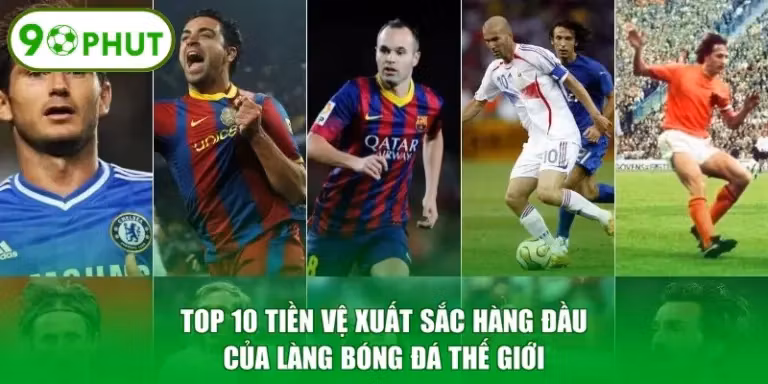 Top 10 Tiền Vệ Xuất Sắc Hàng Đầu Của Làng Bóng Đá Thế Giới